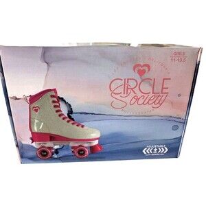 Circle Society Youth Roller Skates Beautiful Pink Size 11-13.5 Youth NEW